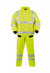High Visibility Pilot Jacket in yellow signal colour with reflective strips High Visibility Pilot Jacket in yellow signal colour with reflective strips