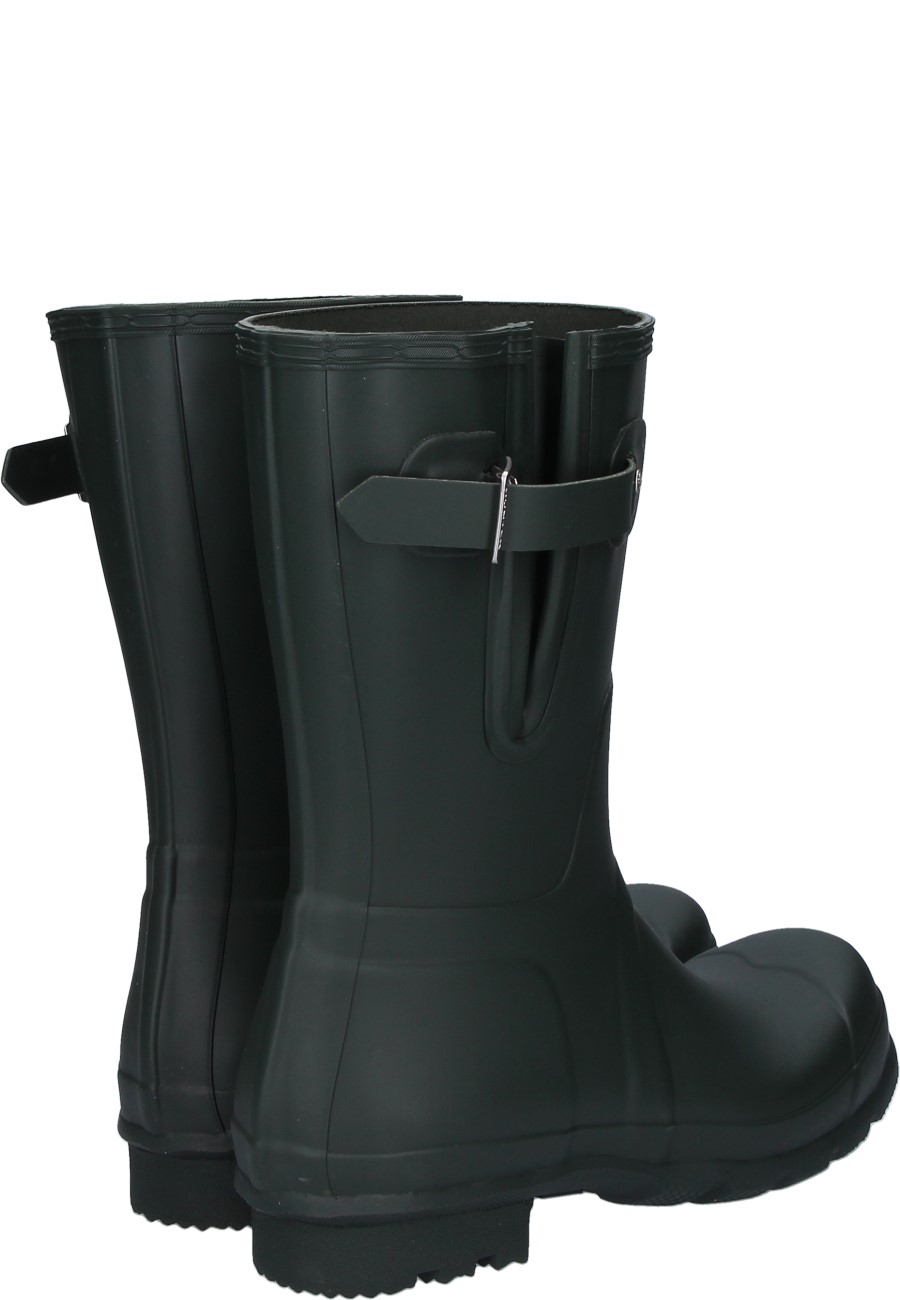 Original Short Side Adjustable dark olive men´s wellington boot by Hunter
