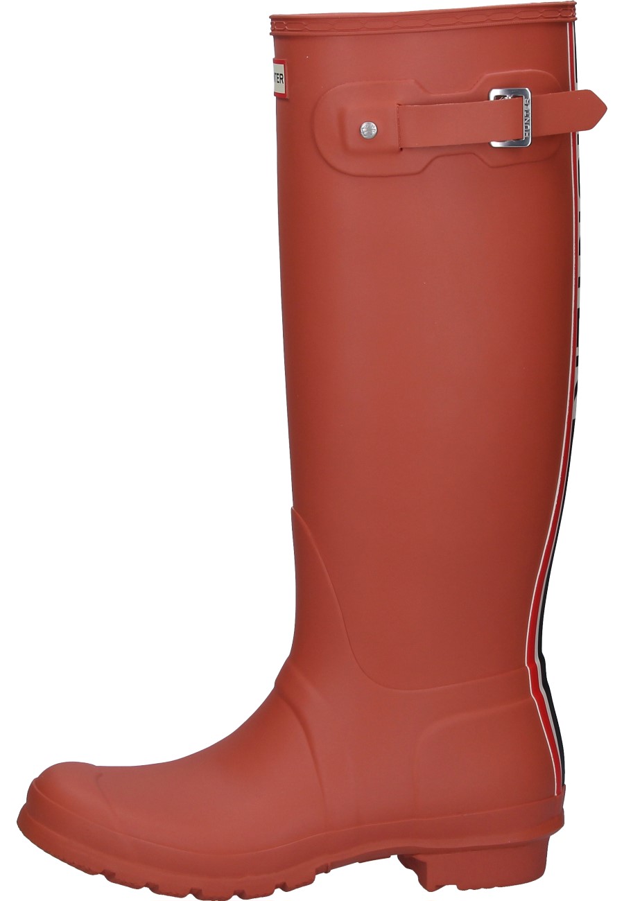 Hunter ladies wellington boot ORIGINAL TALL BACKSTRAP red flurry