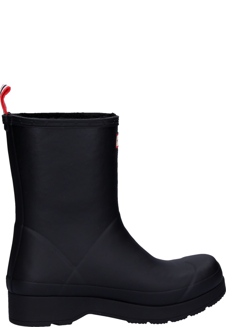 Mens Short Rubber Boots M PLAY MID SHERPA INSULATED BT black by Hunter