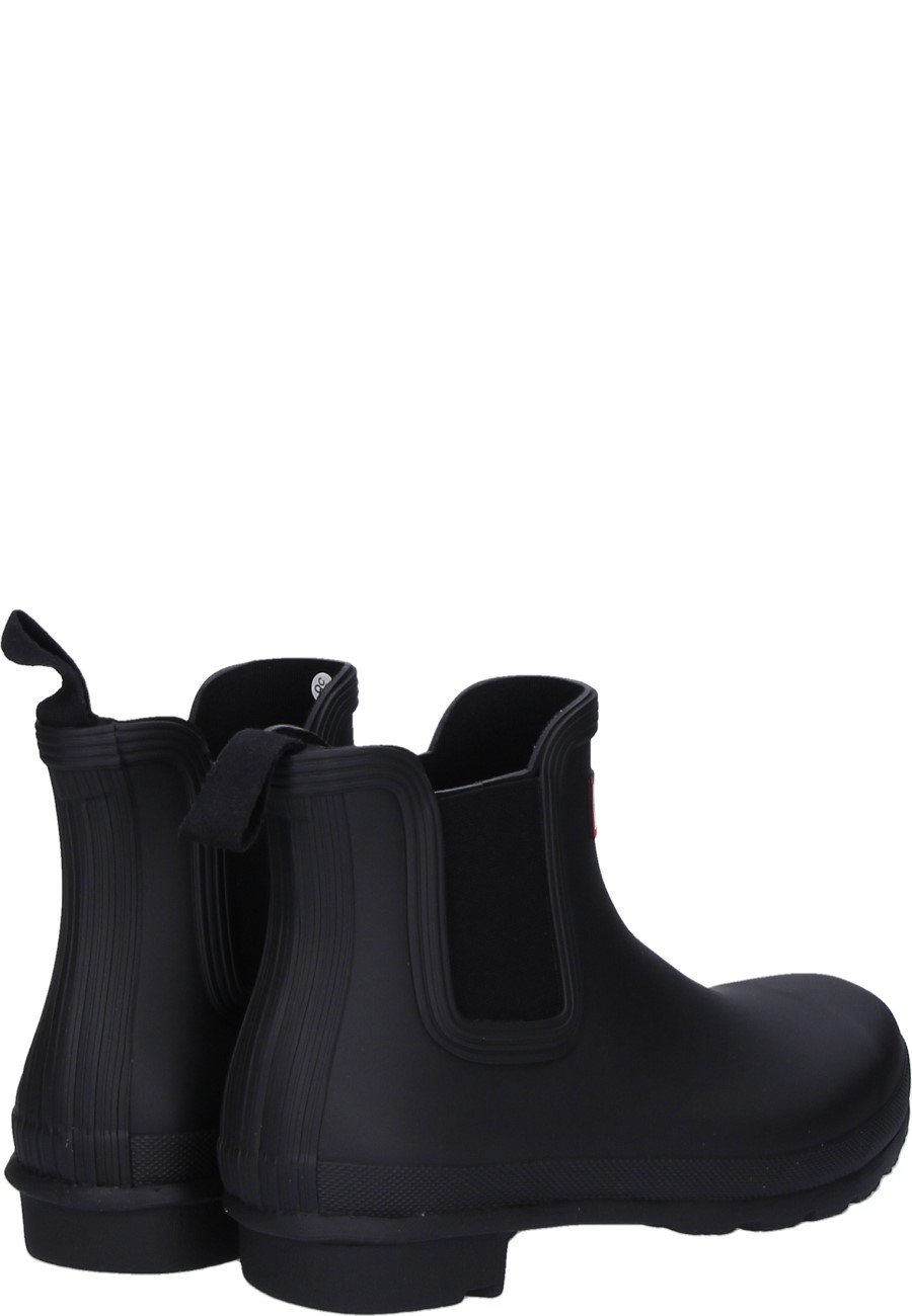 ORIGINAL CHELSEA black rubber ankle boots from Hunter for women
