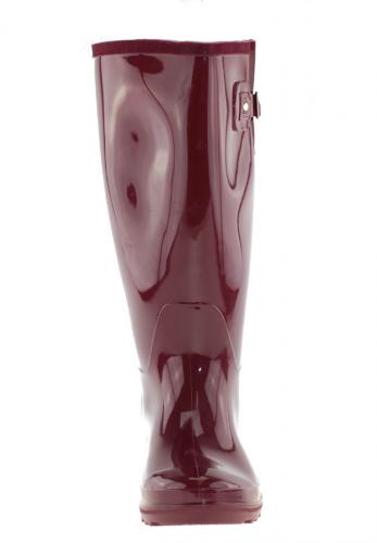 red wide calf wellies