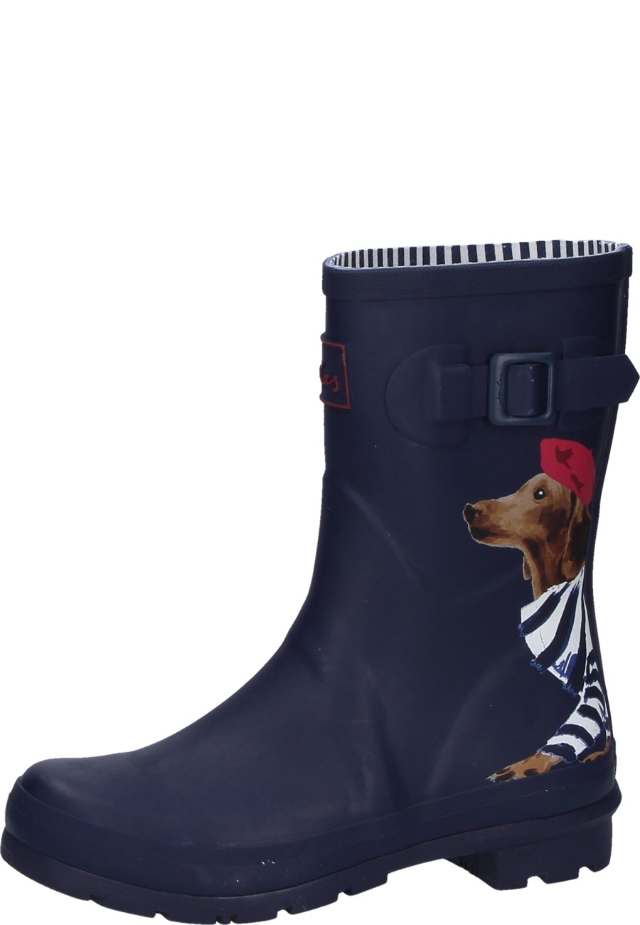 MOLLY WELLY NAVY SAUSAGE DOG Women's MidHigh Rubber Boot by Tom Joules