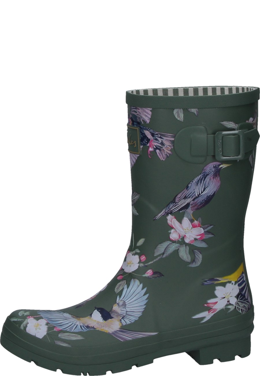 Welly Print Joules Green Floral Wellies Joules Womens Khaki