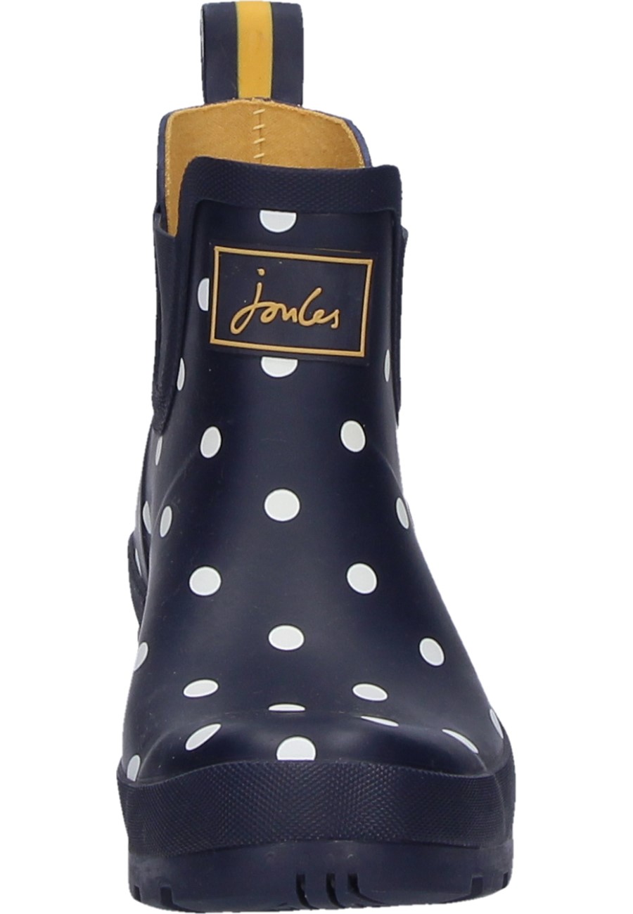 French Navy Spot, dotted rubber boots by Joules