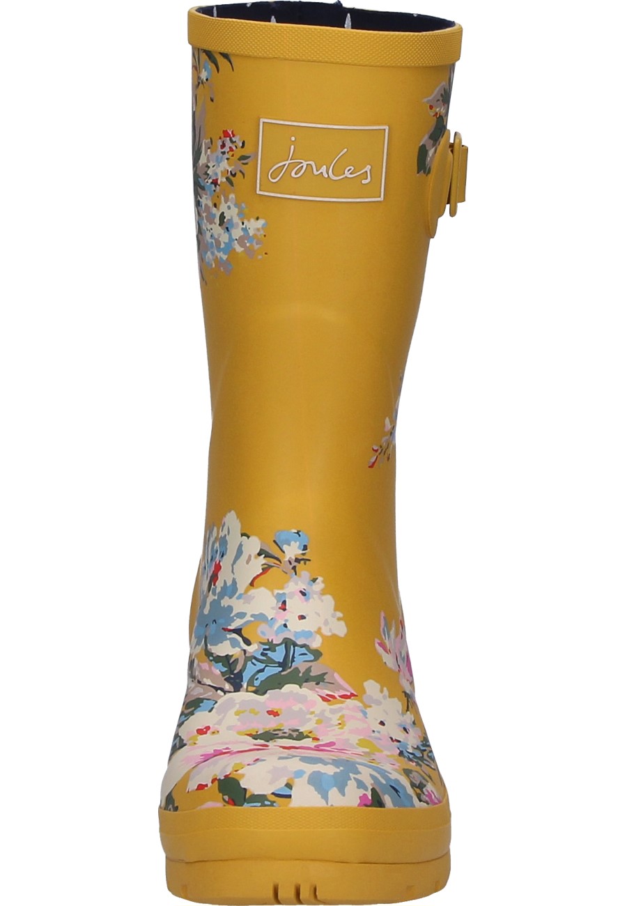 Joules women s half high wellington MOLLY WELLY GOLD FLORAL