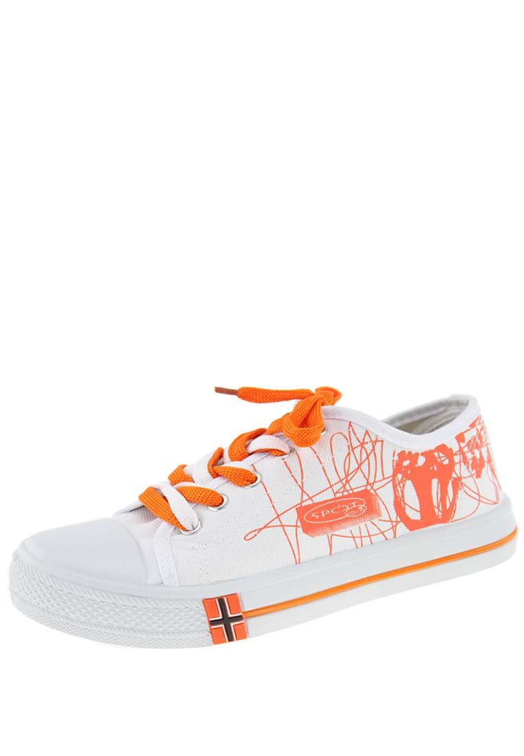 orange canvas shoes