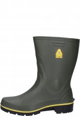 Nora -Farm green- Short Wellington boots in olive for work and leisure - made of Gommaforte