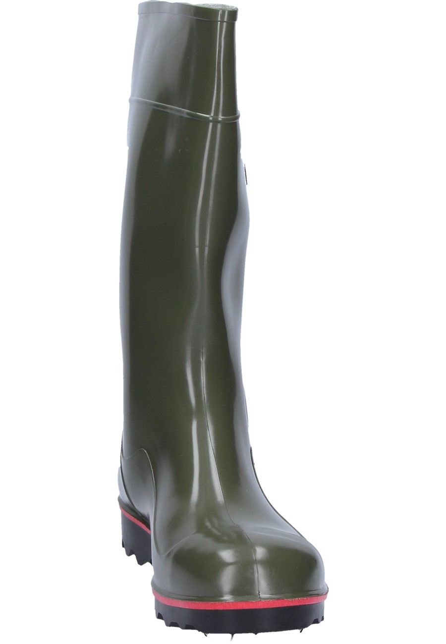 Nora Mega Jan Olive Safety Wellington boots with steel toe cap and