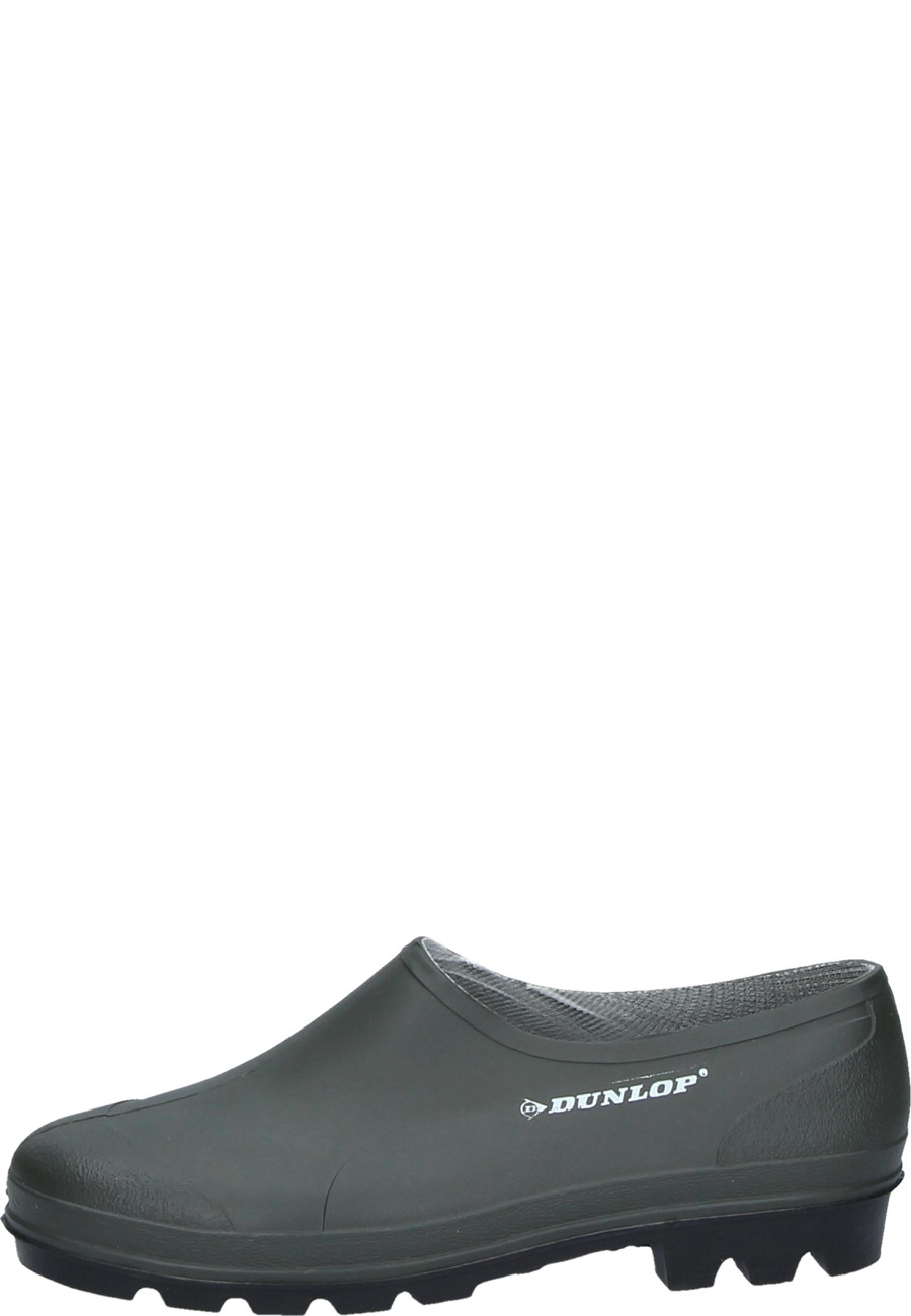 Dunlop PVC Shoe in green - a short unisex rain shoe with rubberized lining