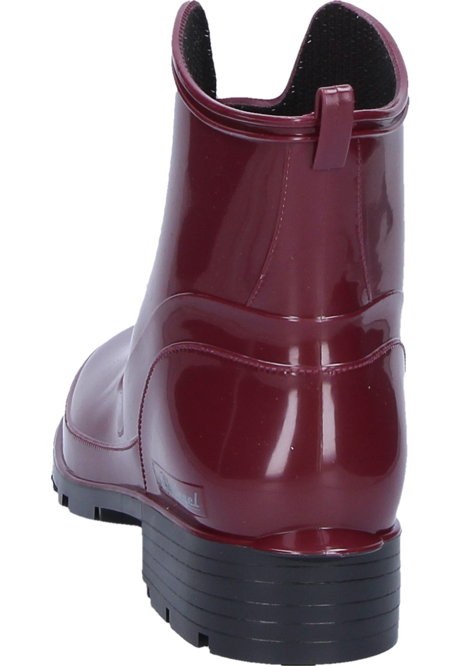 ELKE Women’s Red Ankle Rain Boots inexpensive and in a practical short version