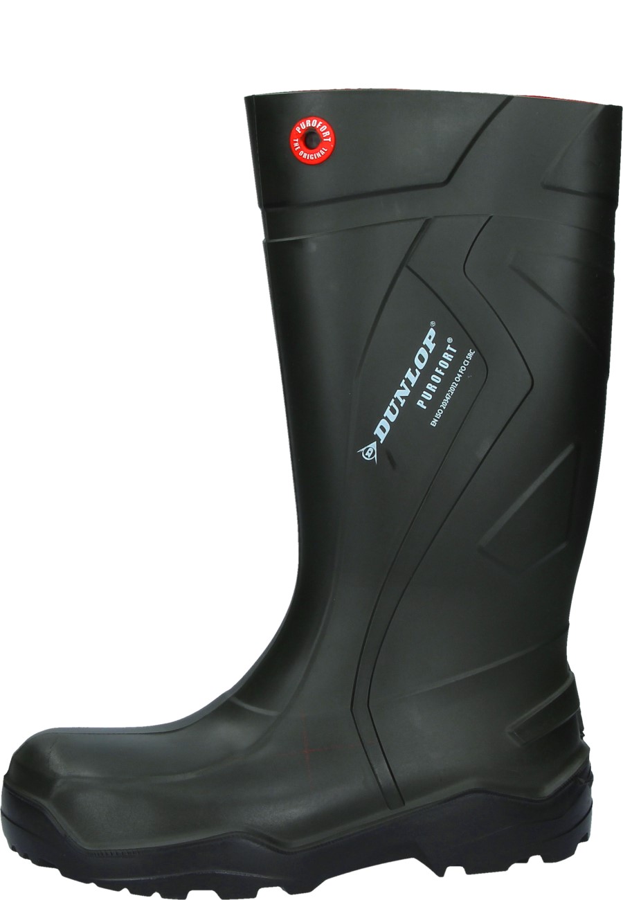 Dunlop Purofort+ Wellington boots in olive without safety features