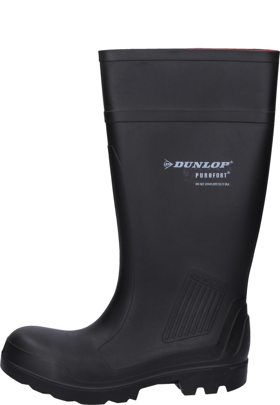 Purofort Professional Full Safety black Wellington boots by Dunlop