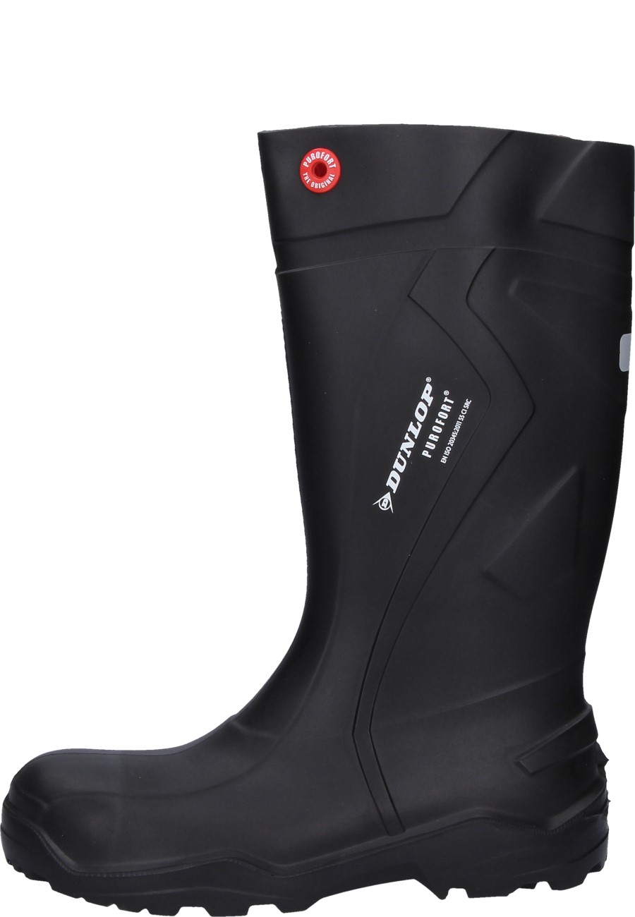 black wellington work boots