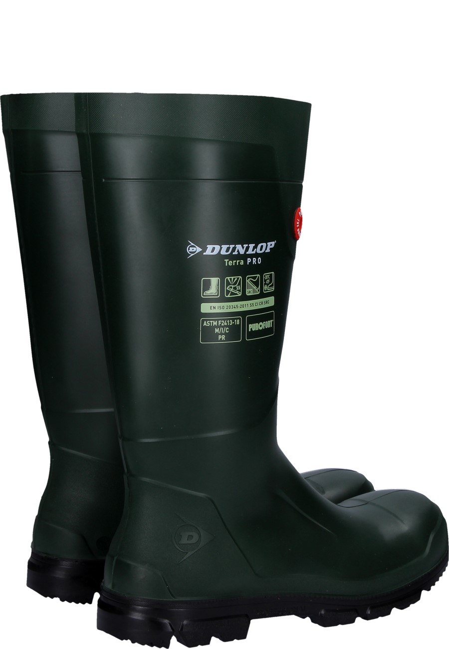 Terrapro Dunlop Pro Wellies S5 Safety Rubber Boot Dunlop Purofort