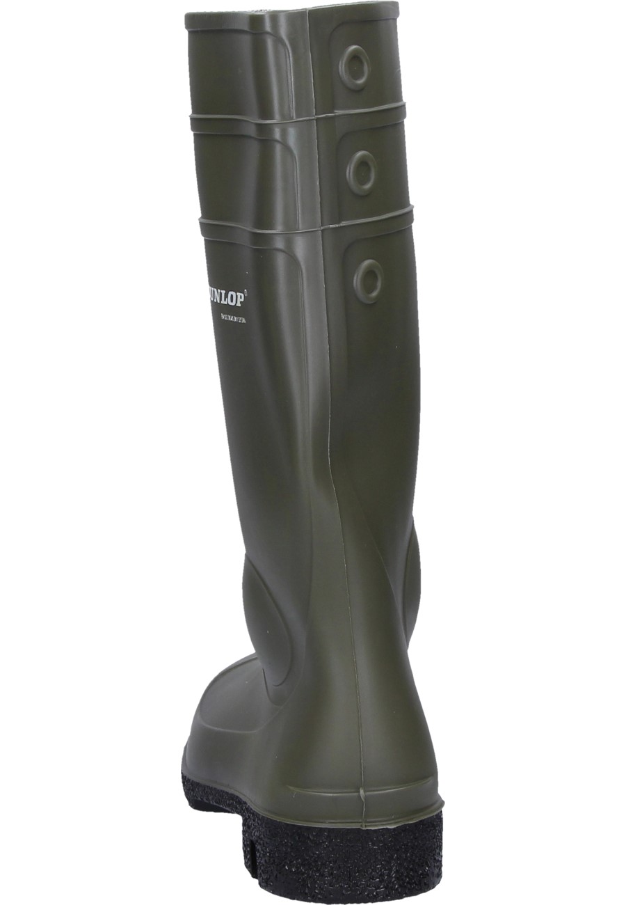 Dunlop Protomastor Full Safety green Wellington boots with steel toe cap and midsole Dunlop Protomastor Full Safety green Wellington boots with steel toe cap and midsole