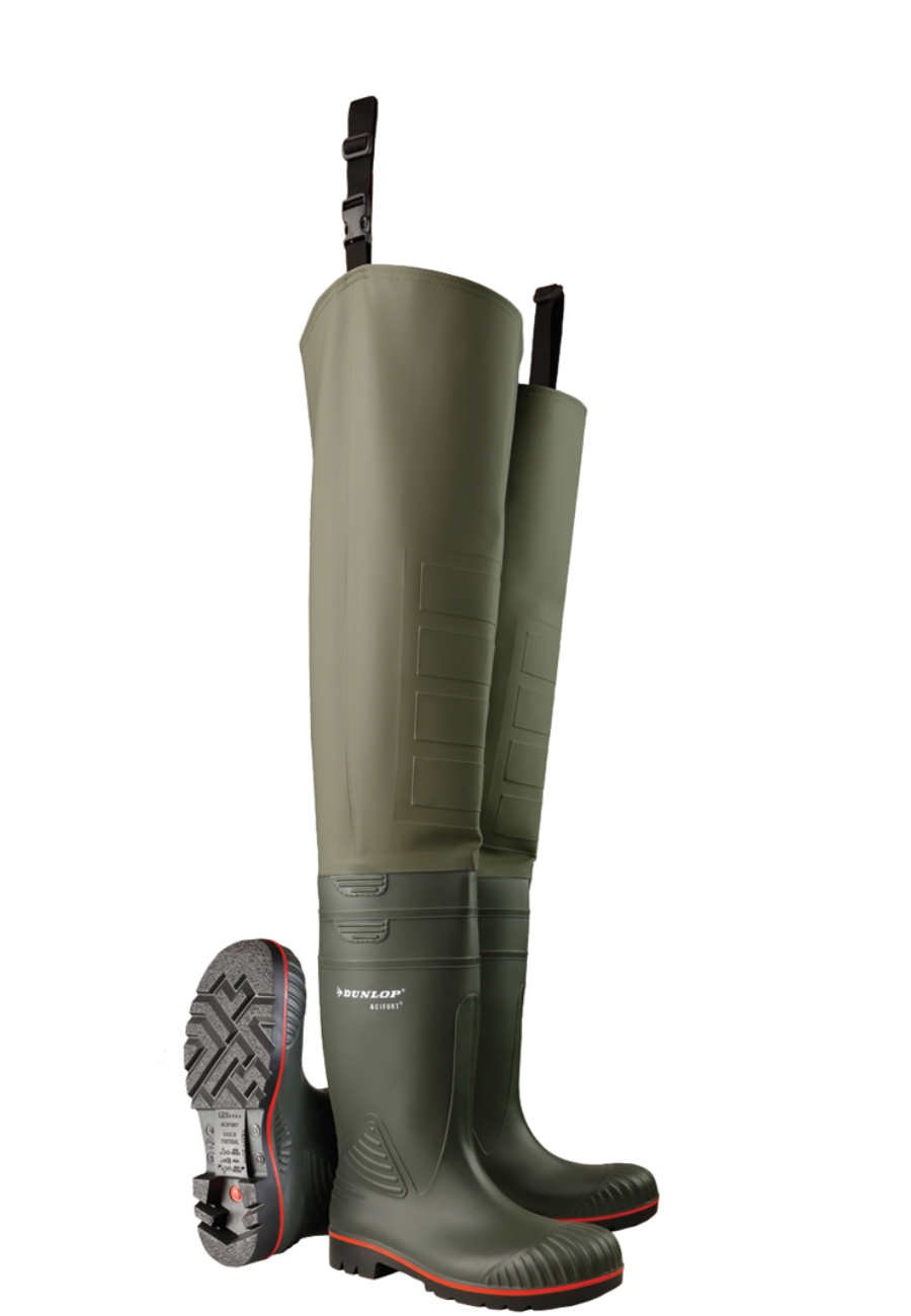 Dunlop Acifort waders with steel toe and midsole S5