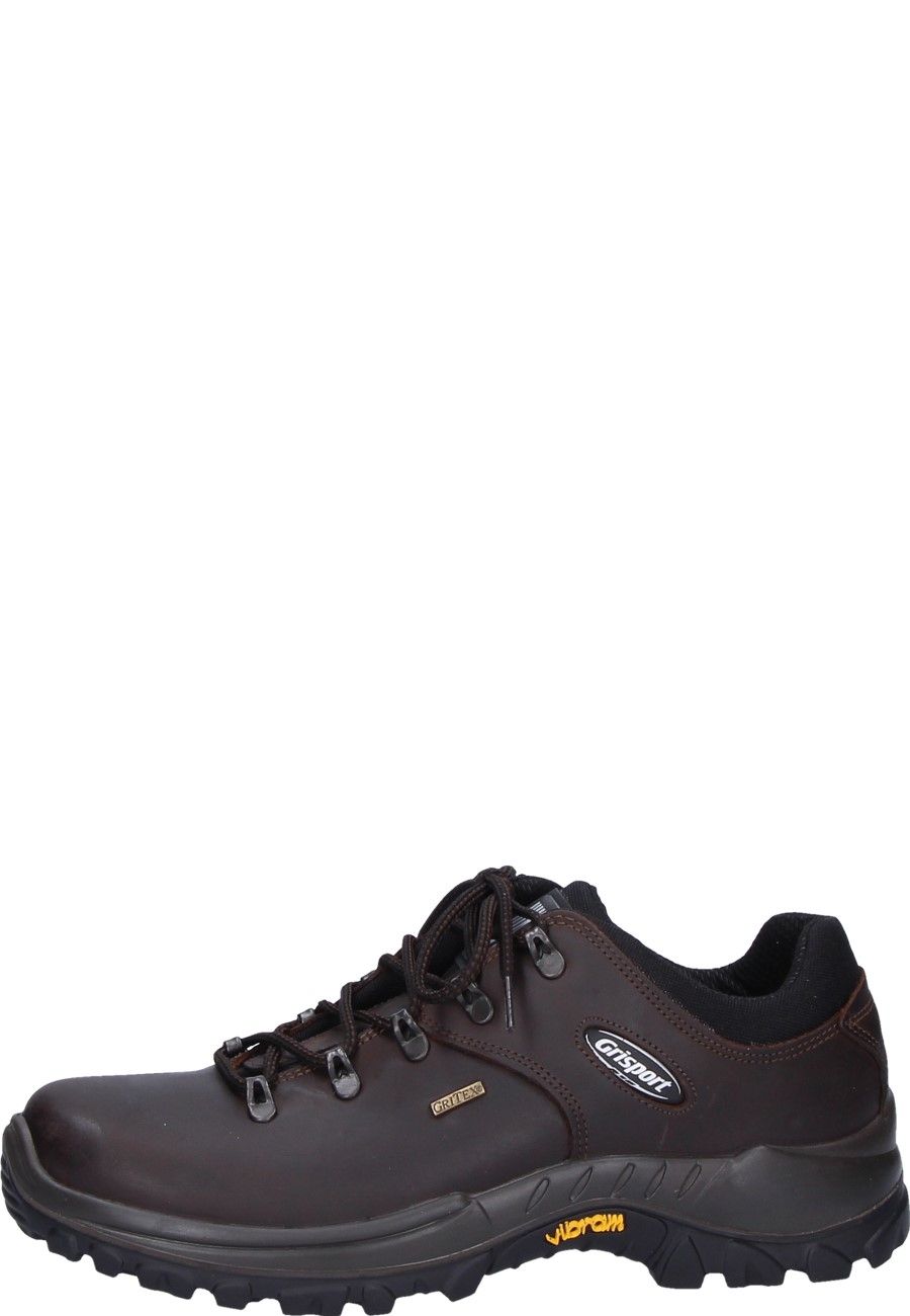 Grisport Trekking Shoe in dark brown made from Leather/