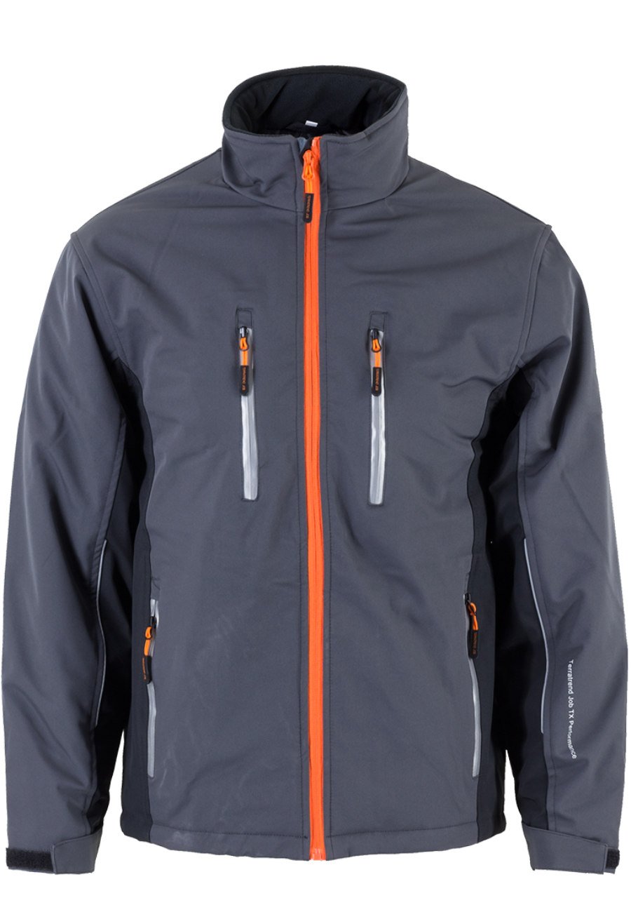 Terratrend Job Soft Shell Jacket in grey the professionals for workwear