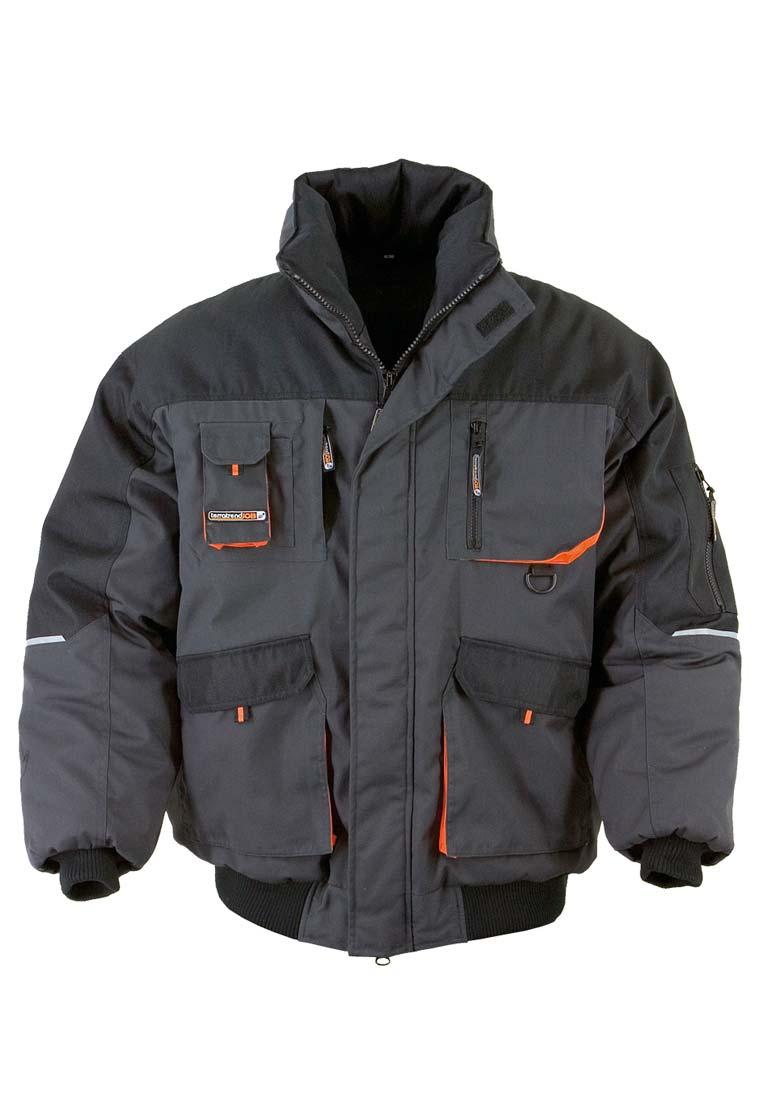 Terratrend Job Pilot Jacket with warming PES padding in grey workwear
