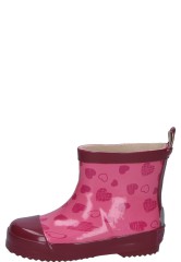 Playshoes short children's wellington boot HEARTS pink