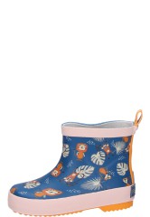 Playshoes short children's wellington boot JUNGLE blue