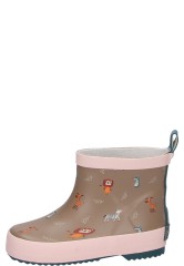 Playshoes short children's wellington boot WILD ANIMALS brown