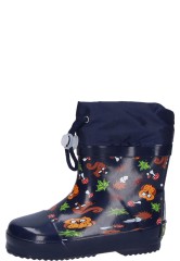 Playshoes lined children's rubber boot WALDTIERE blue