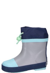 Playshoes lined children's rubber boot BASIC grey | With short shaft and cuff