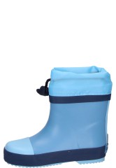 Playshoes lined children's rubber boot BASIC blue | With short shaft and cuff