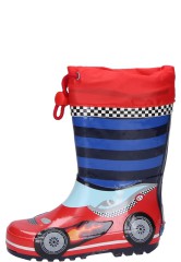 Playshoes kids wellington boot RACING CAR blue/red