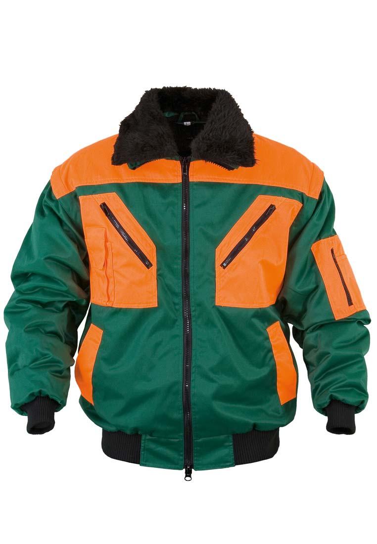 Pilot Jacket in forest green/orange a twotone jacket for work and