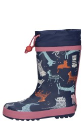 Childrens rubber boots CATS blue from Playshoes Childrens rubber boots CATS blue from Playshoes