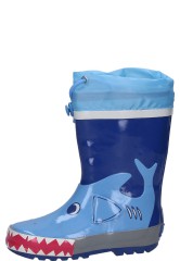 Colourful rain wellington boots HAI blue for kids by Playshoes