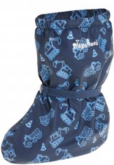 Cool and functional bootie with construction site print by Playshoes for toddlers