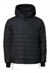 Lined rain jacket TREKKER HOOD in black from RAINS Lined rain jacket TREKKER HOOD in black from RAINS