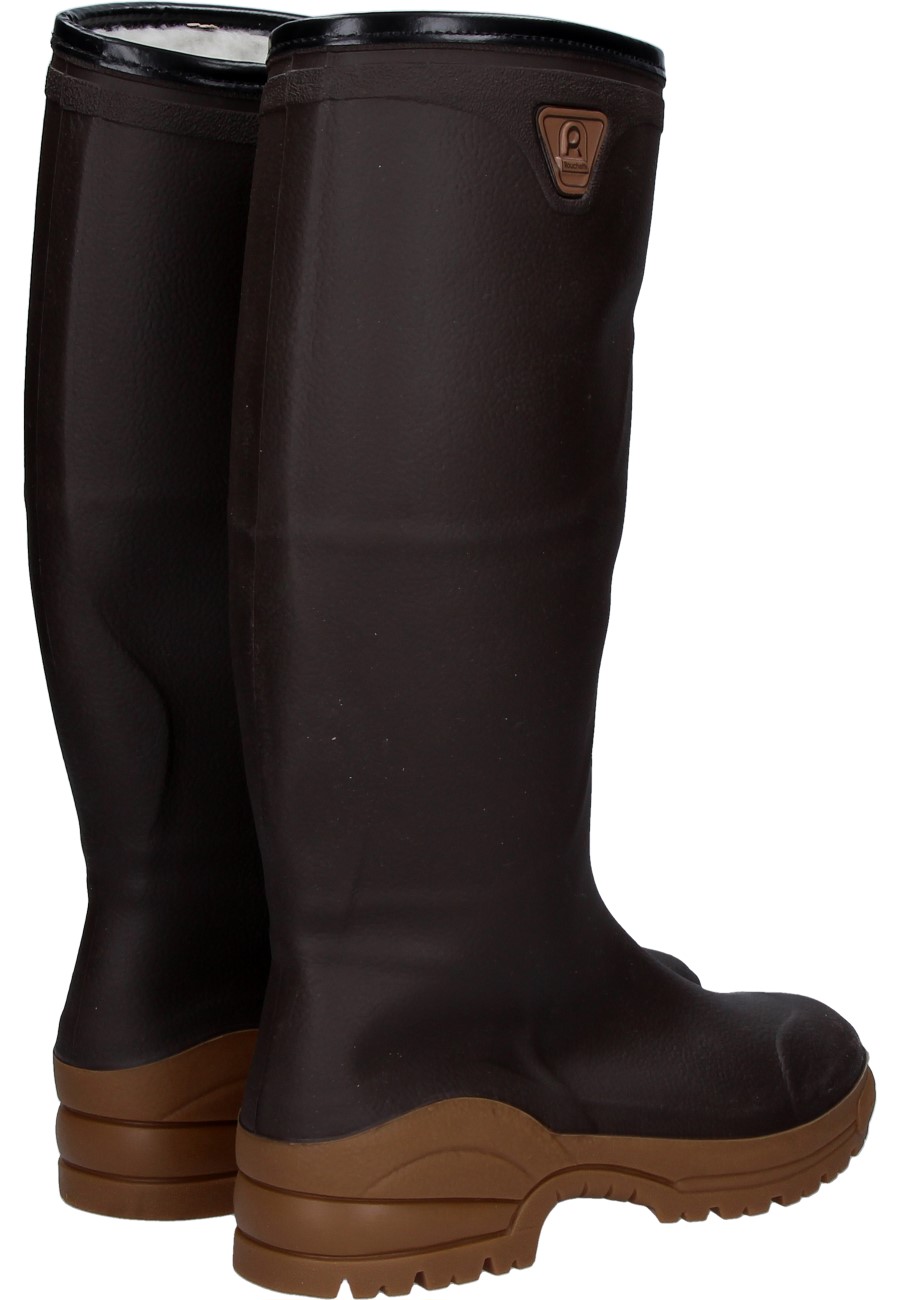 OPTIMUM FOURRÉE rubber boots in brown by Rouchette for winter