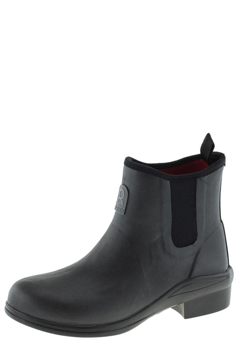 HEEL RIDE black Rubber Boots by Rouchette