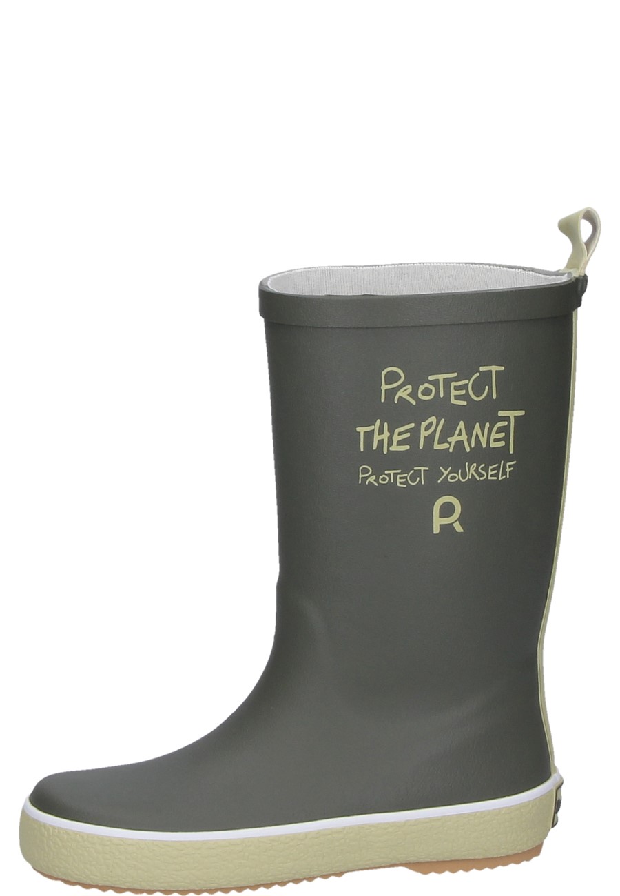 Children's rain boots PROTECT THE PLANET KIDS khaki