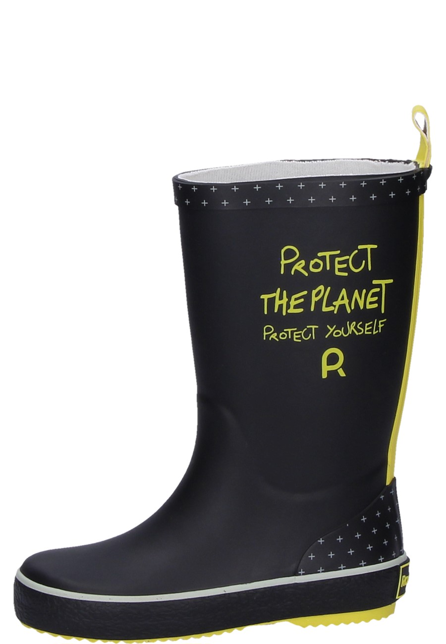Children's rubber boots PROTECT THE PLANET KIDS Black