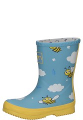 Childrens rubber boots BEES light blue from Rajn Childrens rubber boots BEES light blue from Rajn