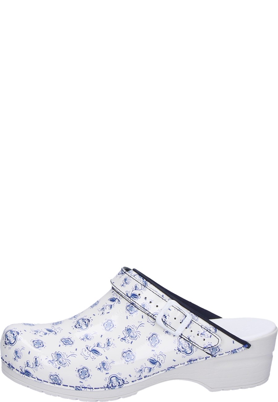 PU clog PORCELAIN in patent leather by Sanita San Fle