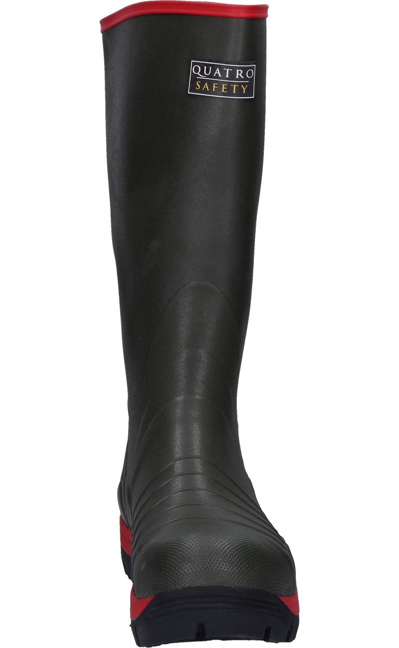 S5 rubber boots Quatro Super Safety Knee green by Skellerup
