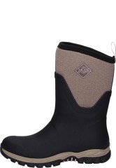 Muckboot halfhigh women's wellington boot ARCTIC SPORT II MID BLACK | TWEED
