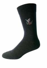 Short Embroidered Socks in green by NORDPOL - blended fabric 