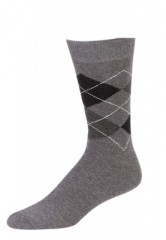 Stylish Argyle Pattern Socks for every occasion in grey - Virgin Wool/Polyamide blend Stylish Argyle Pattern Socks for every occasion in grey - Virgin Wool/Polyamide blend