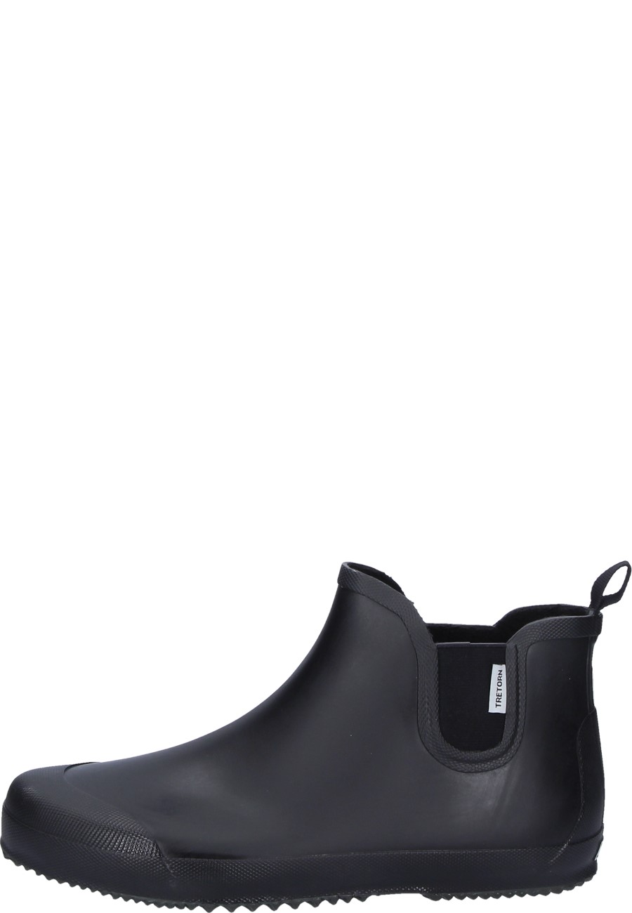 BO black Ankle Rubber Boots for Men by 
