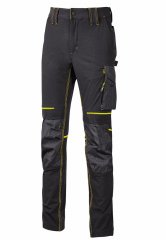 Slimfit work trousers ATOM BLACK CARBON from U-Power | 4-way stretch Slimfit work trousers ATOM BLACK CARBON from U-Power | 4-way stretch