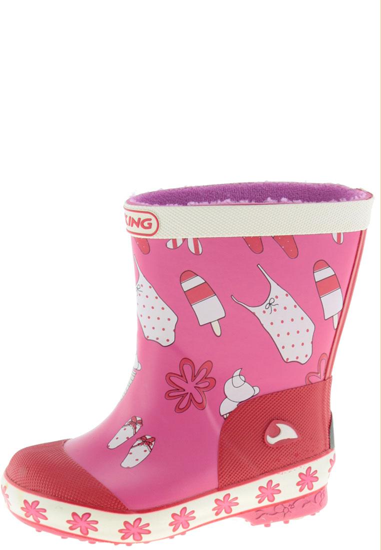 Sol pink Children’s Rubber Boots by Viking