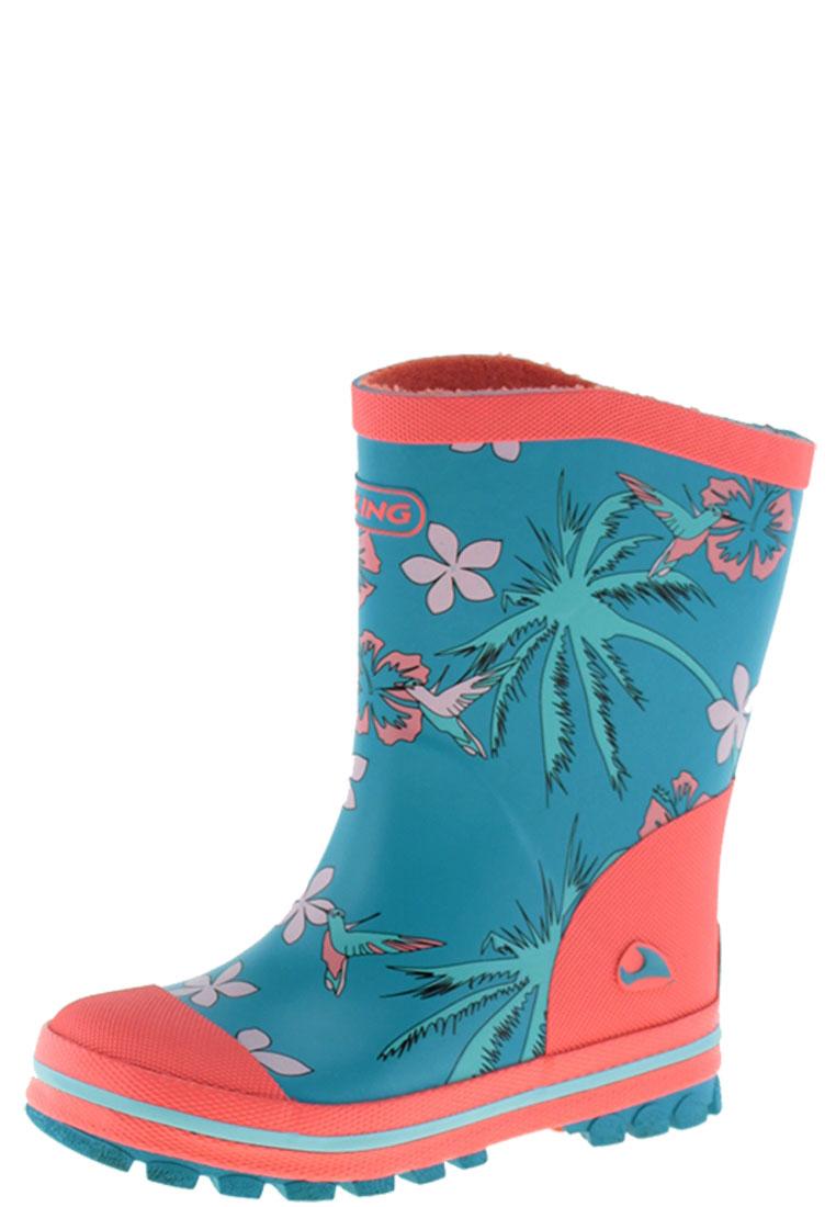 teal rubber boots
